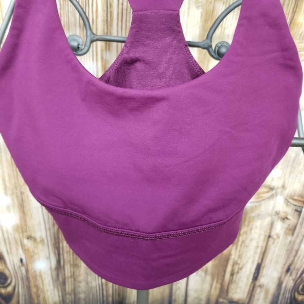 Lululemon FlexyFlex Strappy Longline Chilled Grape Yoga Bra Size 4 - Picture 2 of 8